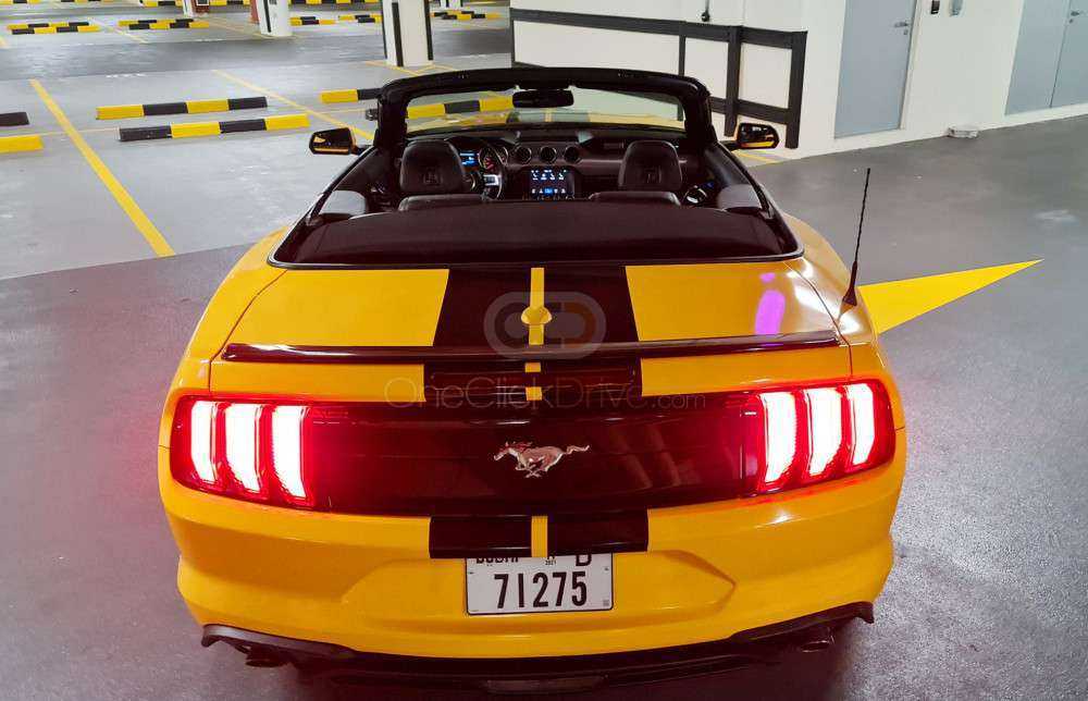 Rent Stylish Yellow Ford Mustang EcoBoost Convertible V4-pic_1